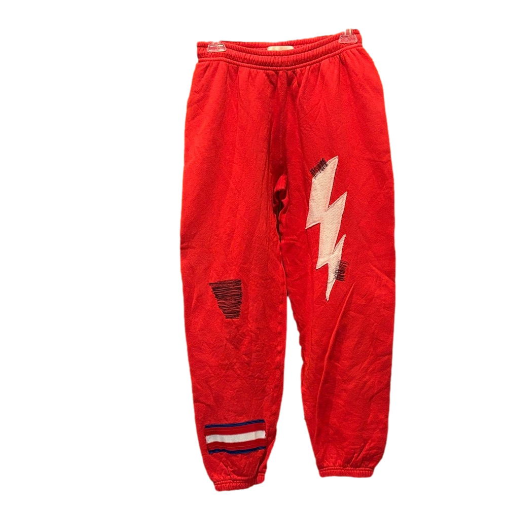 RILEY Vintage Red Patchwork Jogger Sweatpants Size Medium